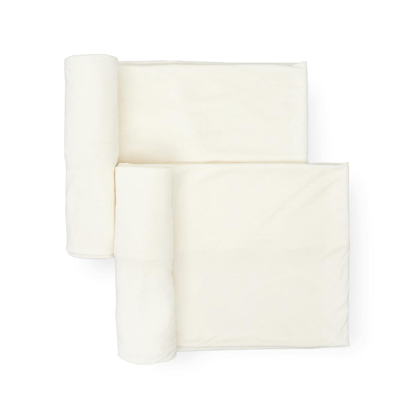 Stretch Knit Swaddle Blanket 2 Pack - White