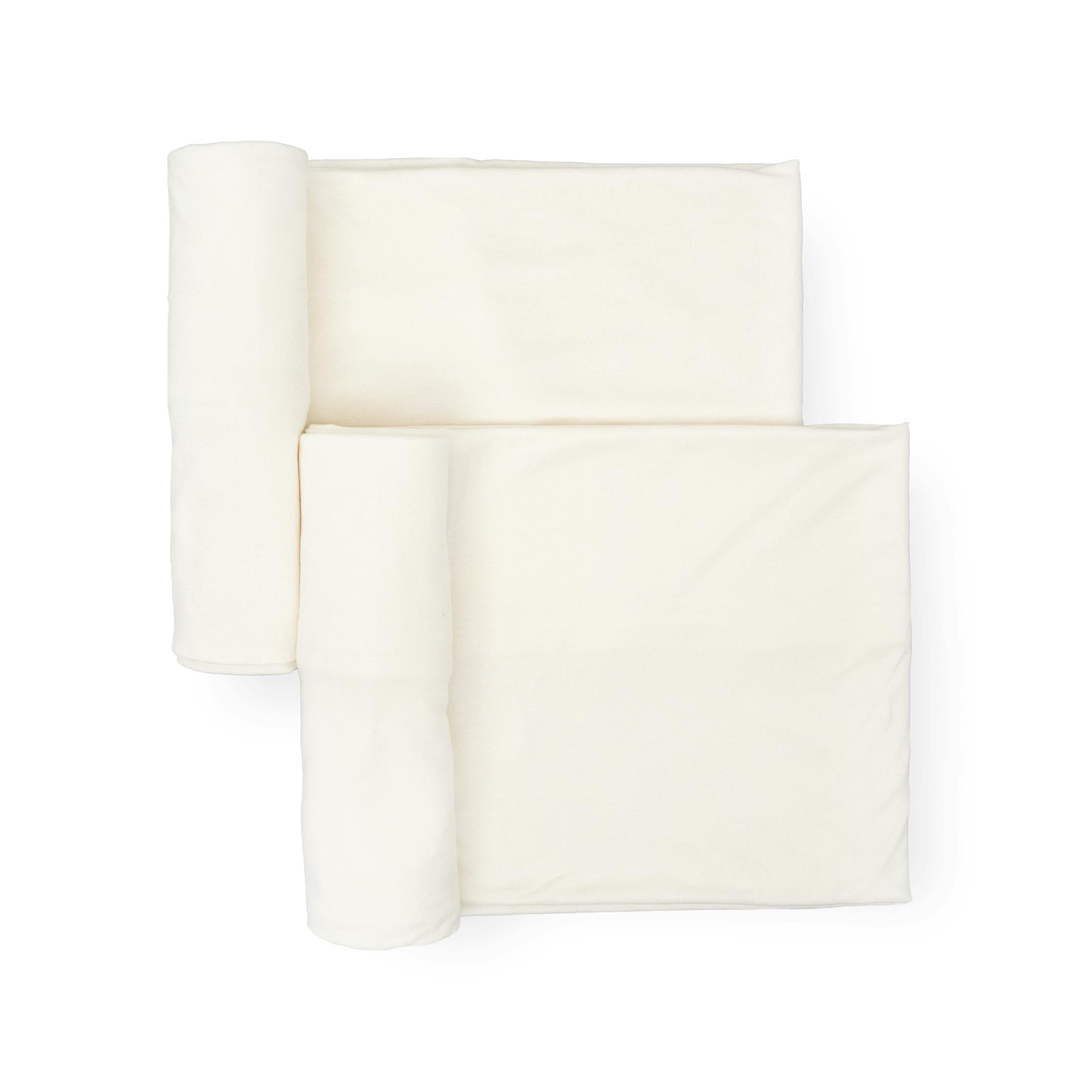 Stretch Knit Swaddle Blanket 2 Pack - White