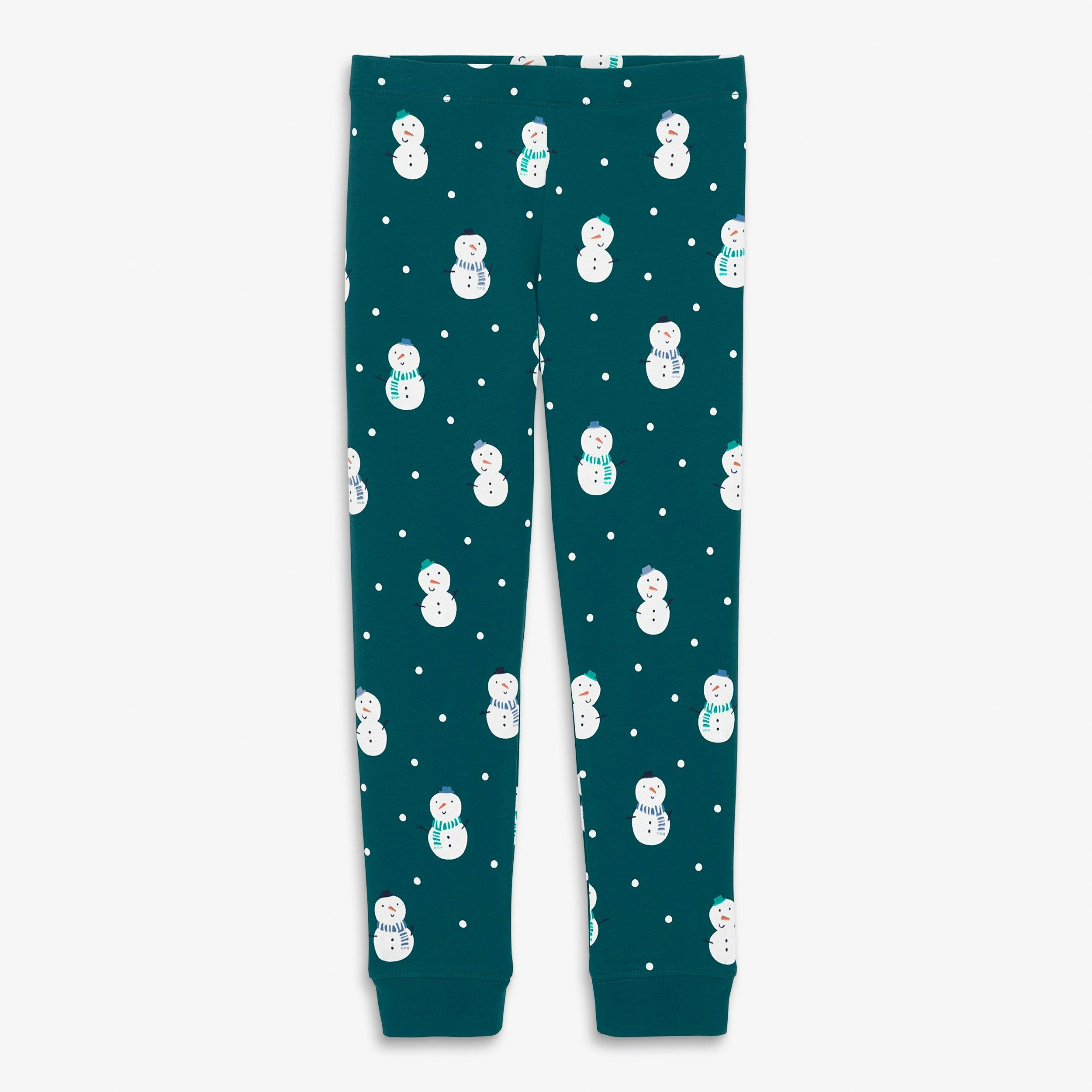 Kids organic PJ pant in frosty friends