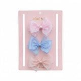 Multicolor Glitter Bow Hair Clip Set