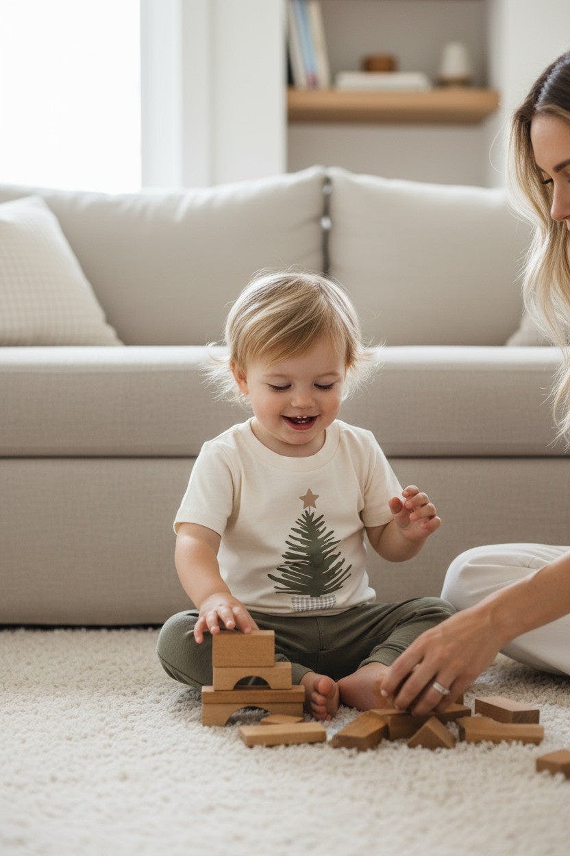 Holiday Tree Organic Kids T-Shirt