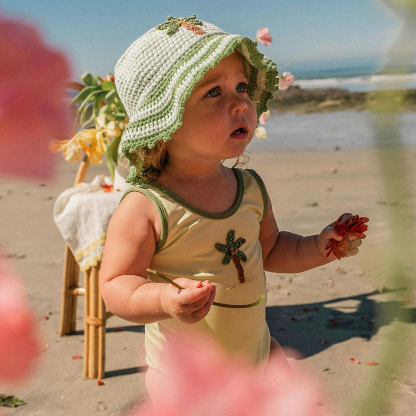 Palm Swimsuit in Pale Green