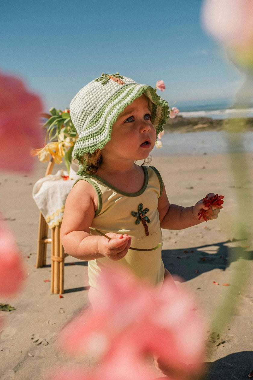 Palm Swimsuit in Pale Green