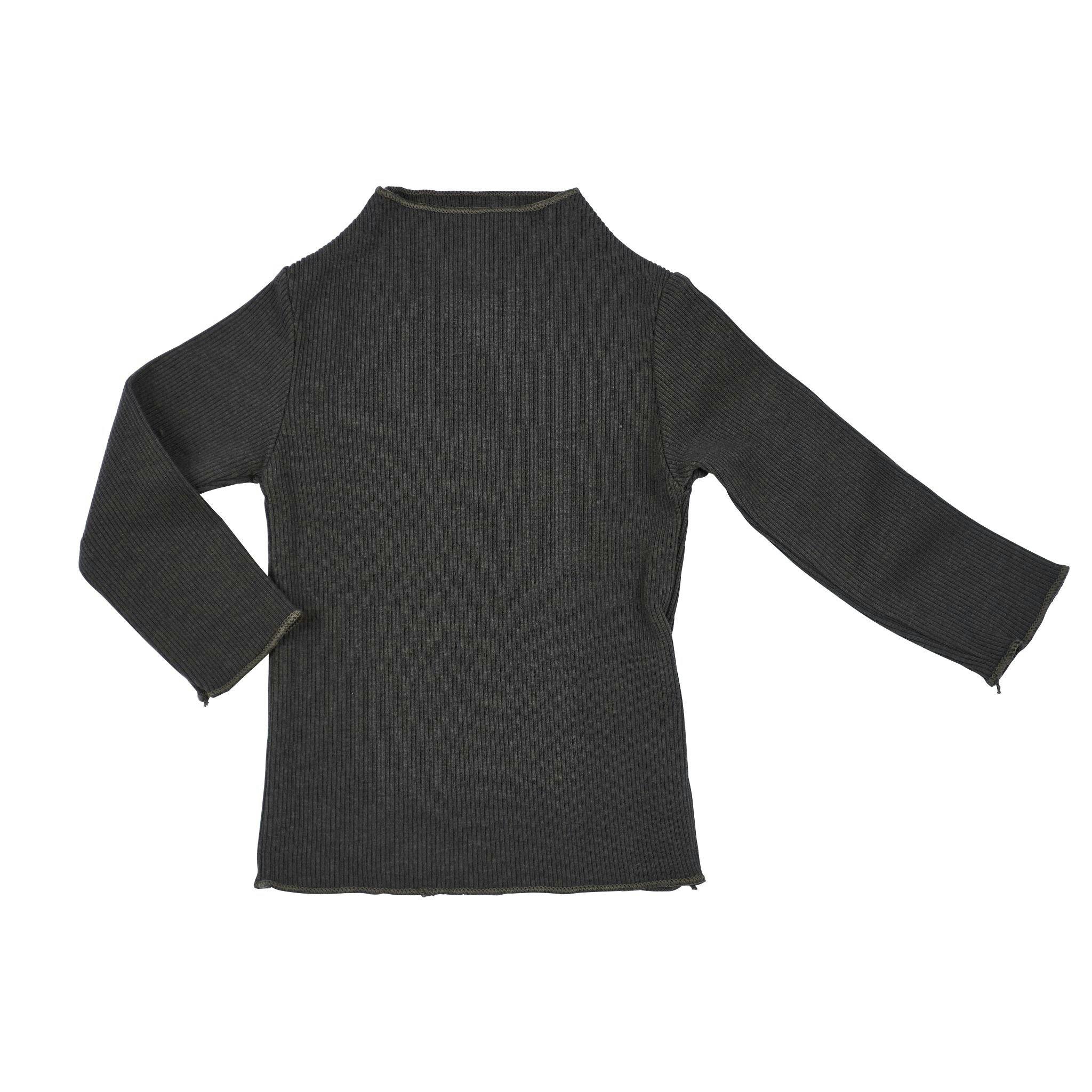 Rib Mock Neck Long Sleeve Top