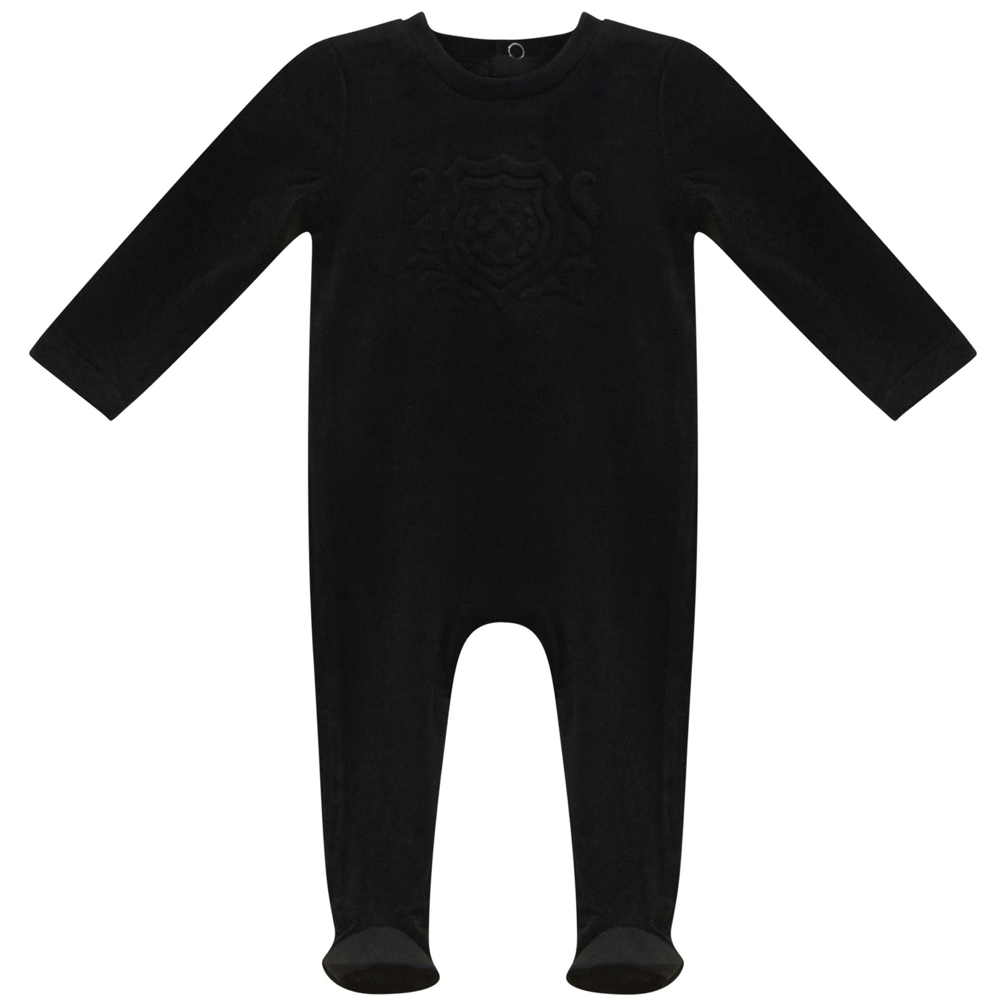 Velour Embroidery Footie