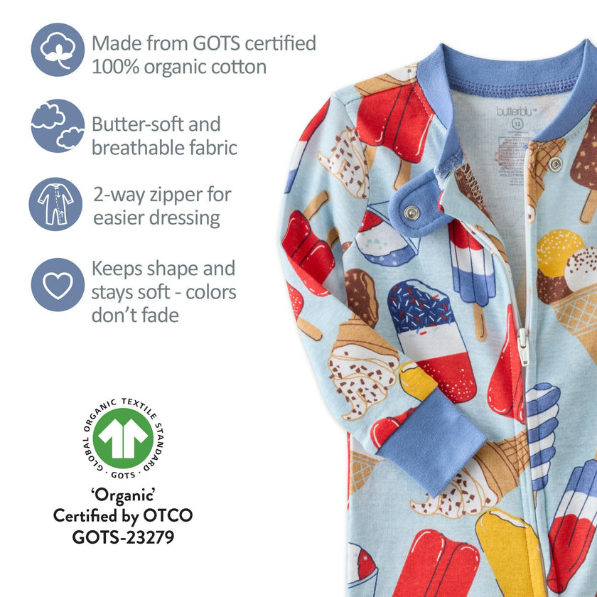SHAWN Snug-fit Footless Baby Pajamas for Boys & Girls