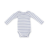 Vintage Stripe Blue - Long Sleeve Bodysuit