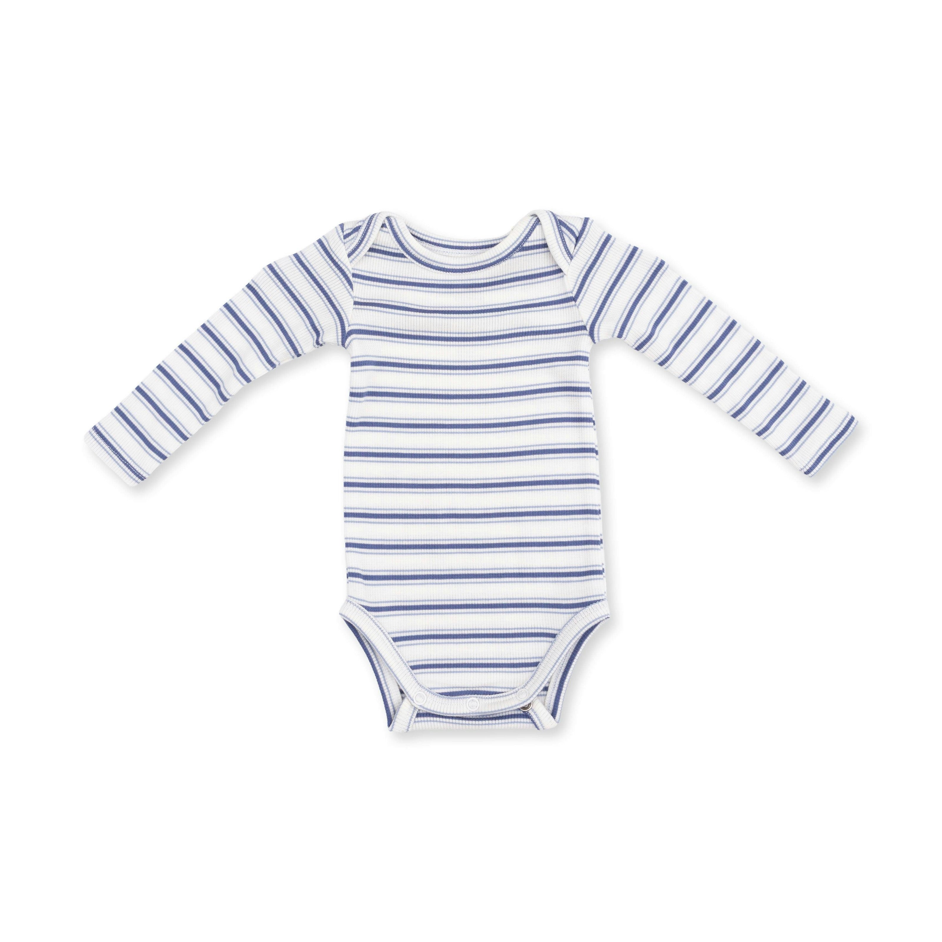 Vintage Stripe Blue - Long Sleeve Bodysuit