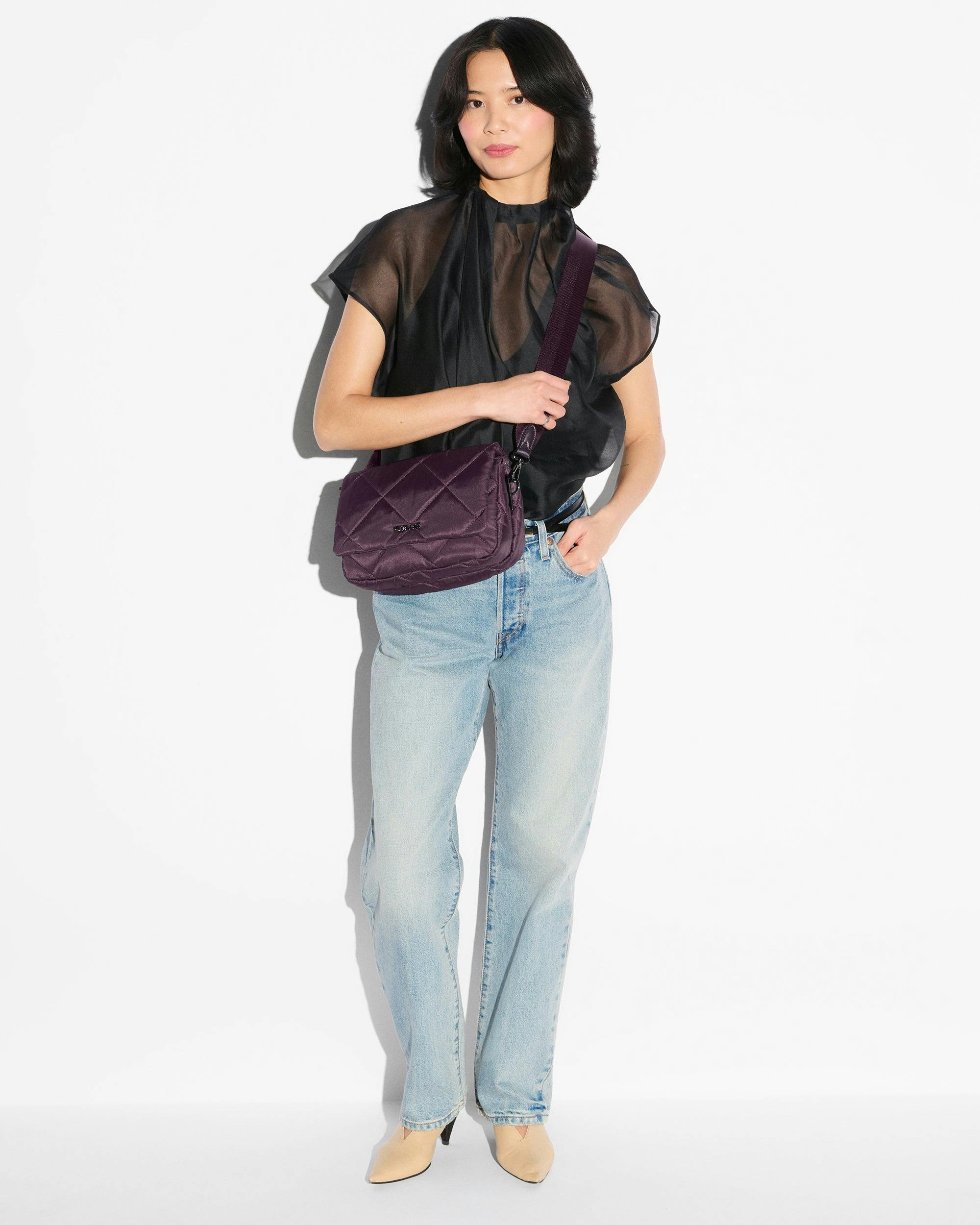 Raisin Madison Flap Crossbody
