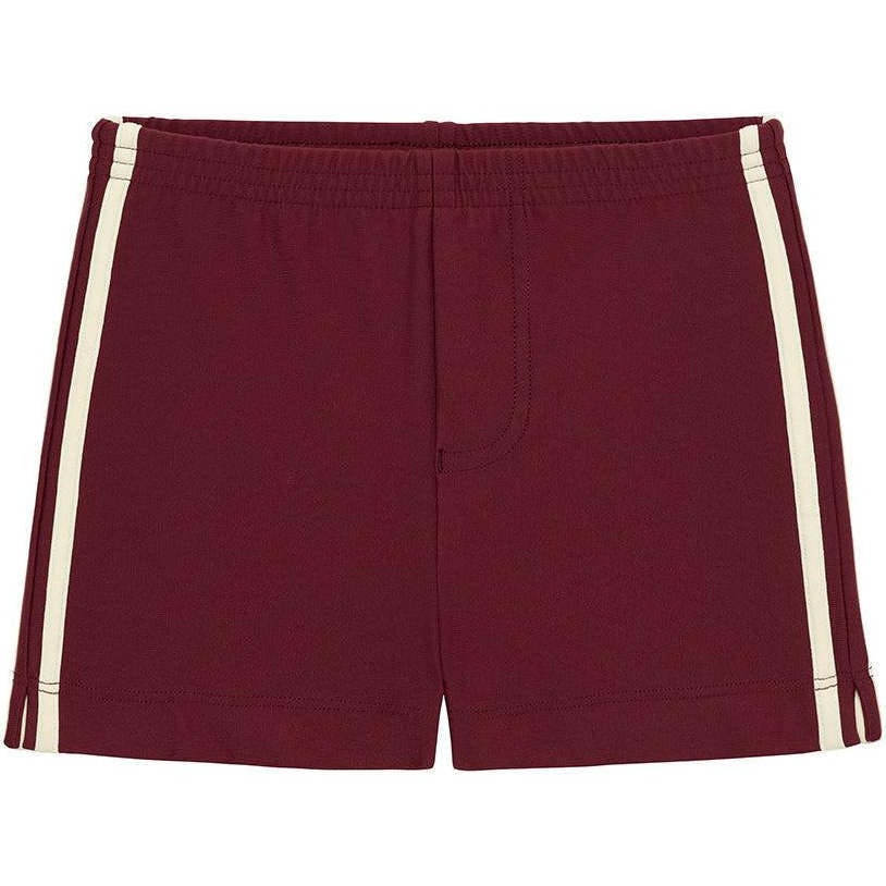 Maroon Mini Sporty Swim Trunk