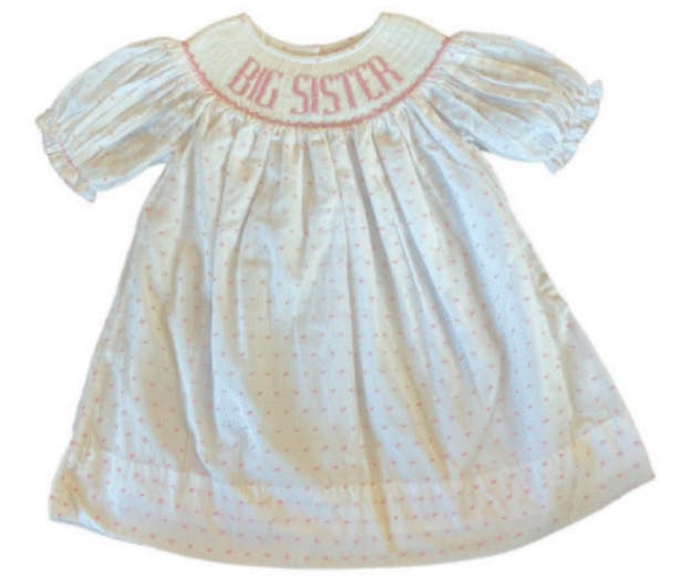 Big Sister Dress - Pink Swiss Dot (IMMEDIATE SHIP)
