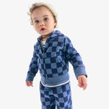 Baby cozy fleece sweatpant in checkerboard