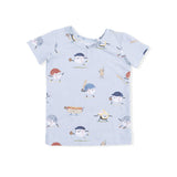 Baseballs Playing Baseball - Short Sleeve Loungewear Set