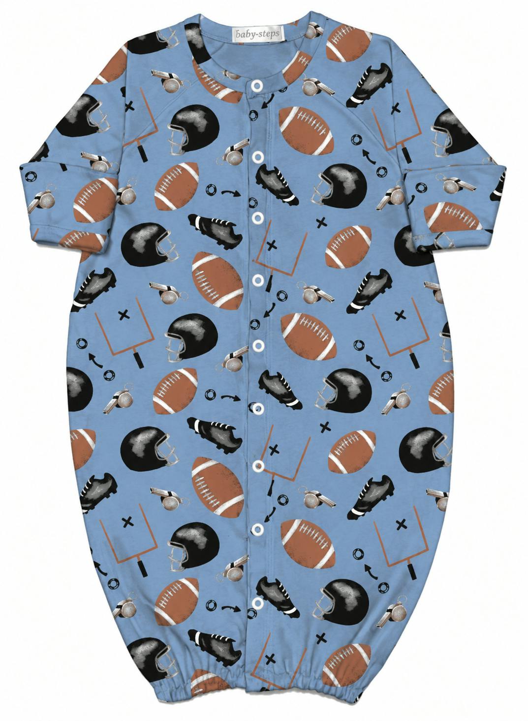Baby Converter Gown - Football Playbook