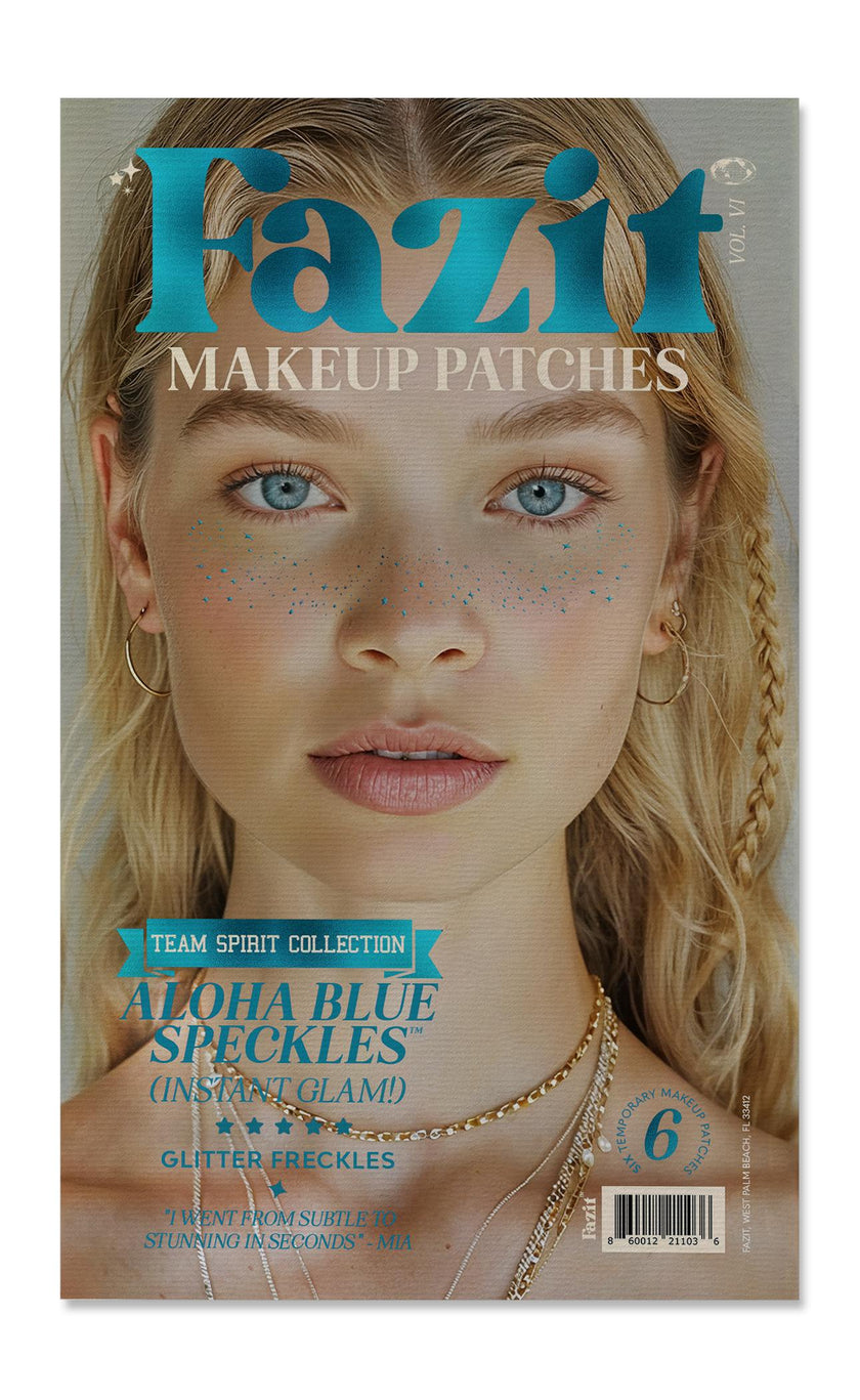 Aloha Blue Spirit Speckles Makeup Patches - Team Spirit Collection