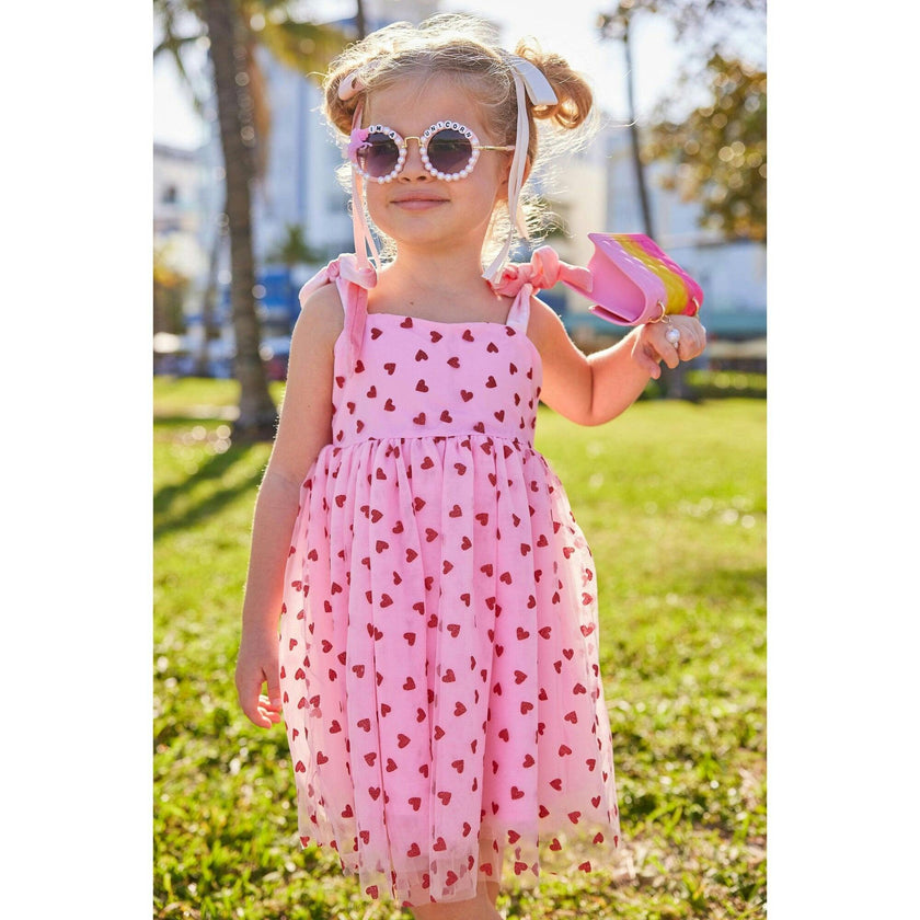 Women's Pink Hearts Tank Dress