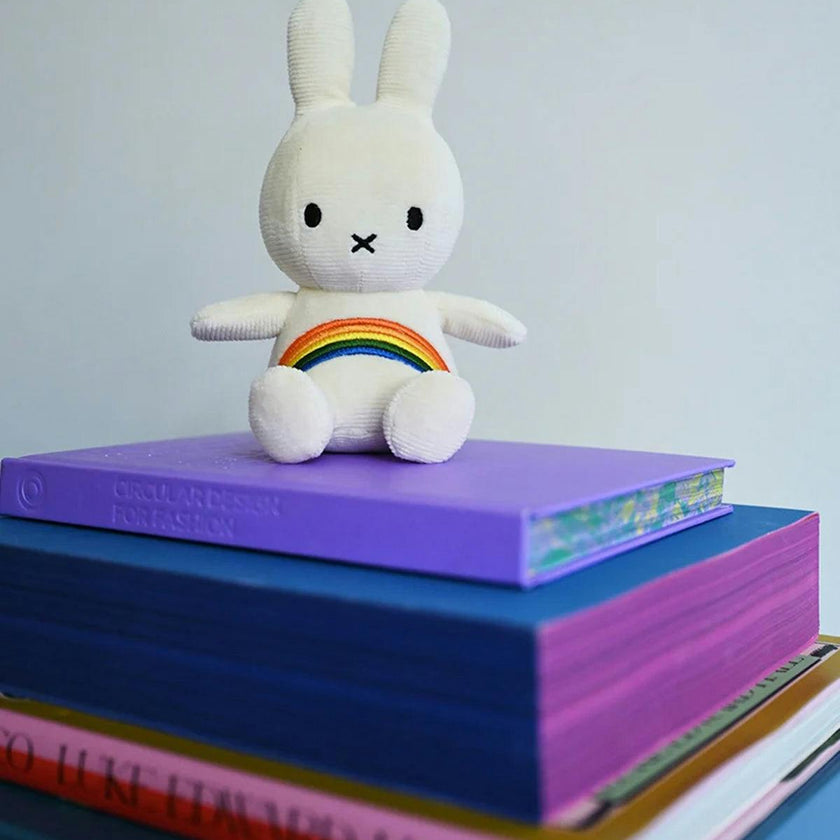 Plush Miffy Rainbow Offwhite 7"
