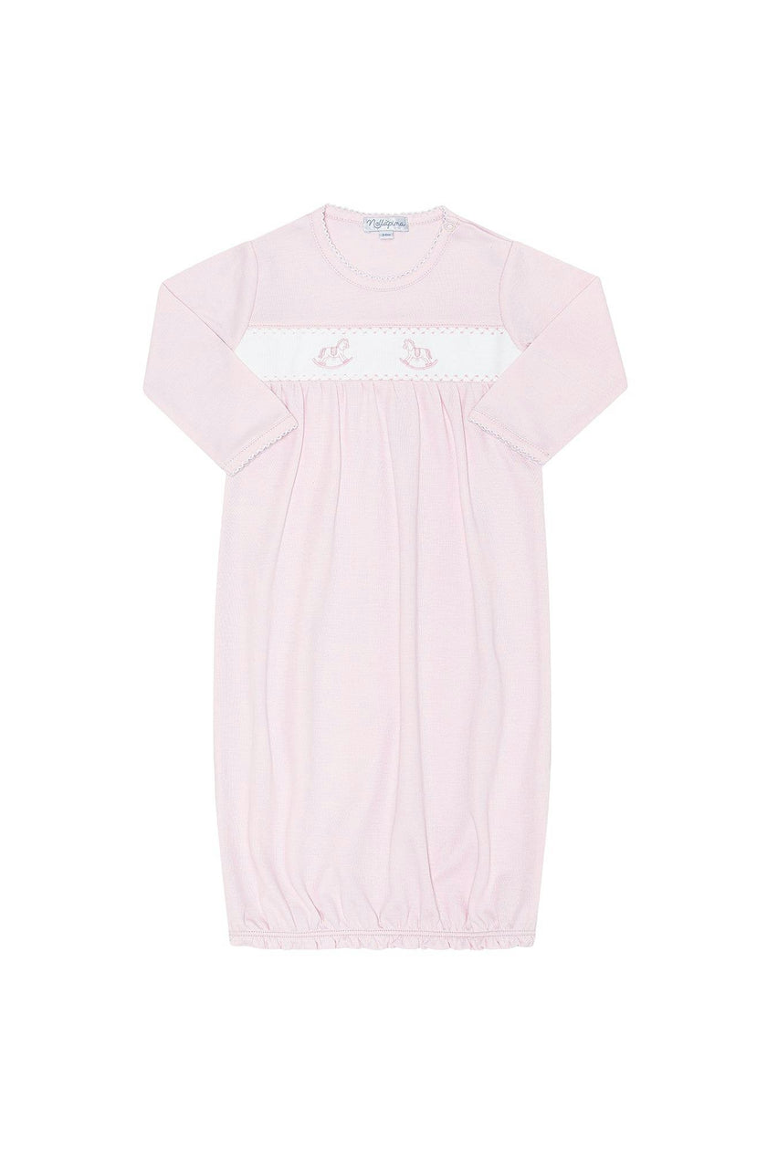 Pink Rocking Horse Embroidered Gown