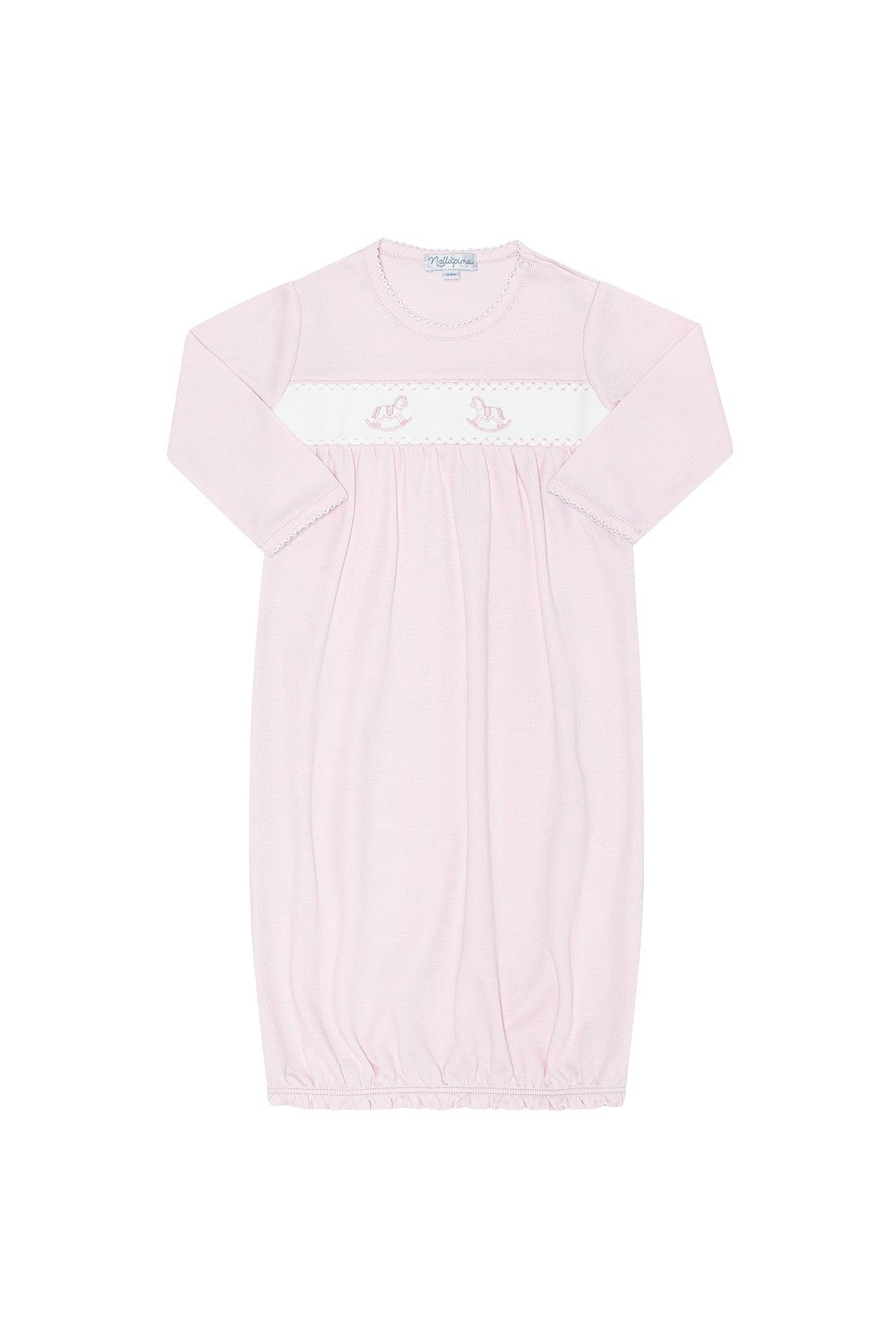 Pink Rocking Horse Embroidered Gown