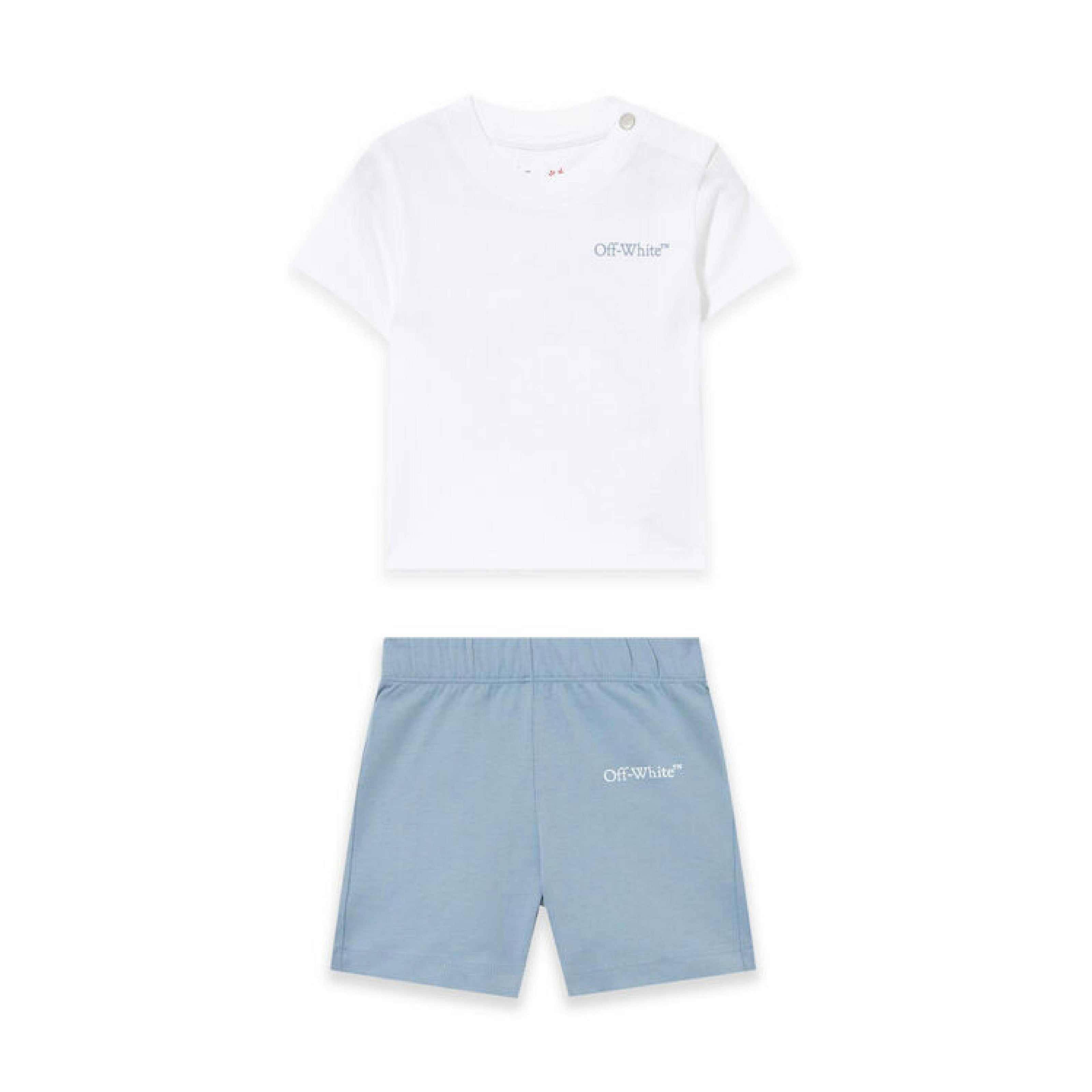 White Scribble Diag Jersey Set