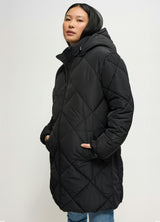 Quilted Longline Maternity and Postpartum Puffer Jacket
