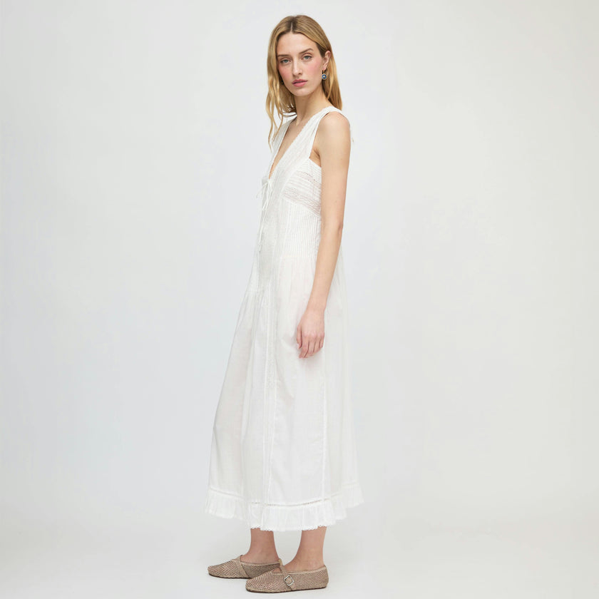 The Lorelai Nightgown - Ivory Washed Voile