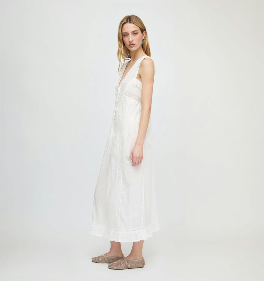 The Lorelai Nightgown - Ivory Washed Voile