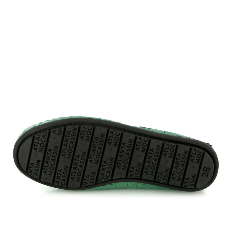 Plain Moccasins In Leather, Green