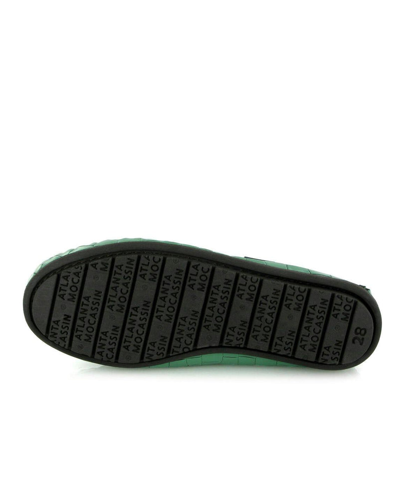 Plain Moccasins In Leather, Green