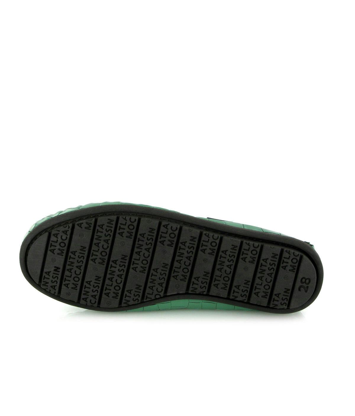 Plain Moccasins In Leather, Green
