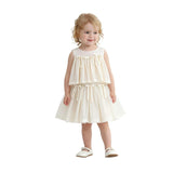Cream Bow-Tie Skirt Set