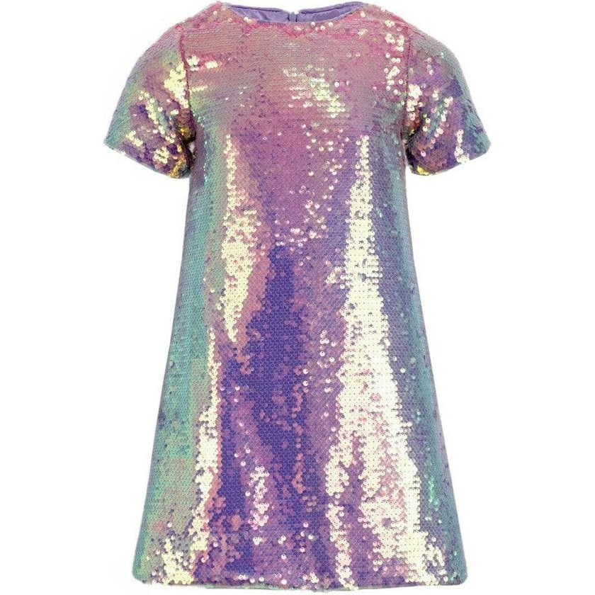 rainbow sequin tiered dress Lola + The Boys Rainbow Sequin Tiered Dress, 12