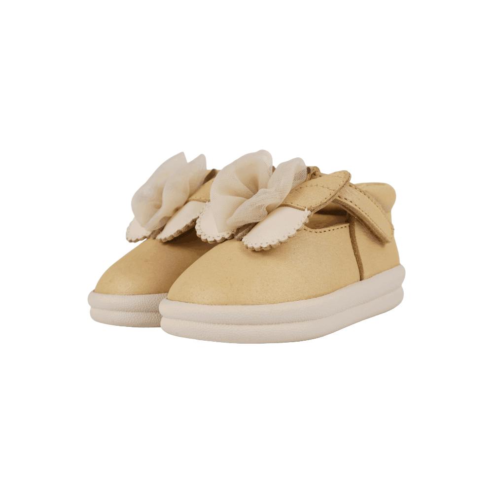 Vlindy Shoes | Gold Metallic Nubuck