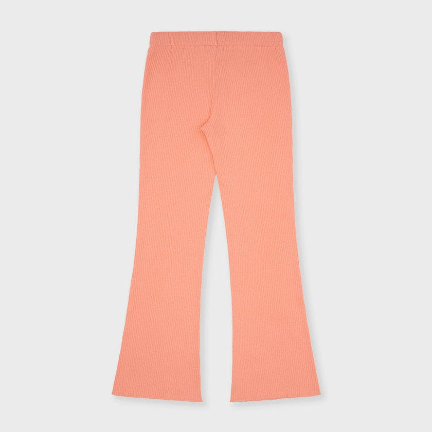Organic Cotton Slim Flare Ribbed Pant