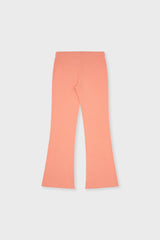 Organic Cotton Slim Flare Ribbed Pant