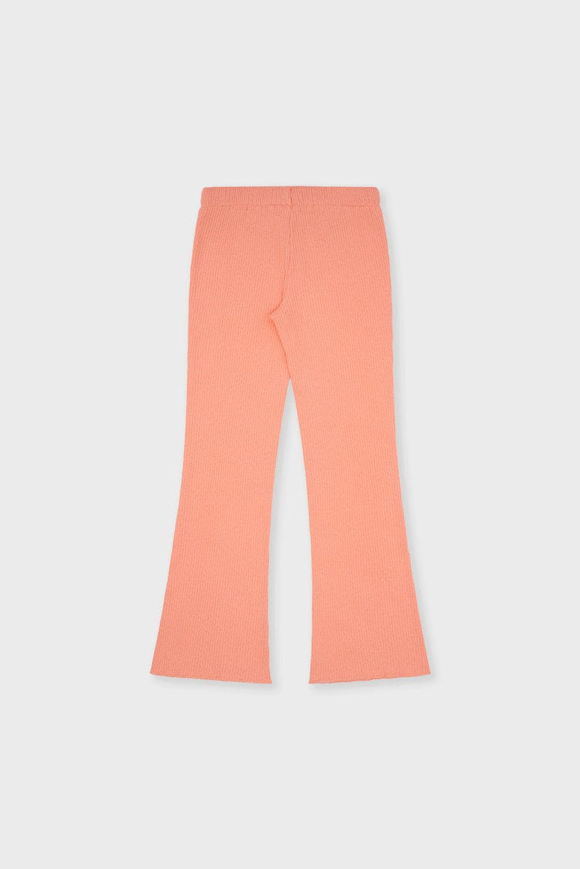 Organic Cotton Slim Flare Ribbed Pant