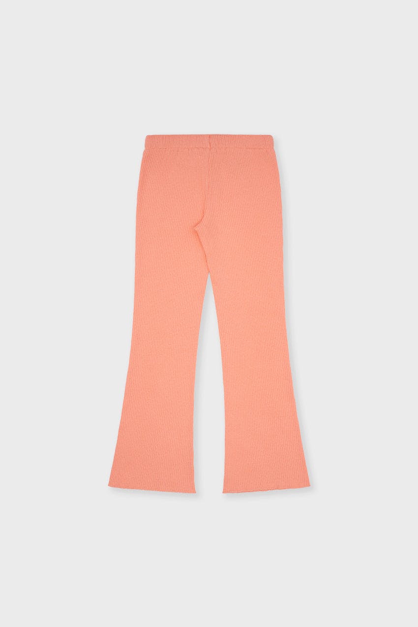 Organic Cotton Slim Flare Ribbed Pant