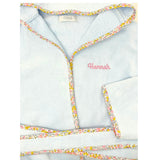 Custom Embroidered Floral Terry Velour Robe