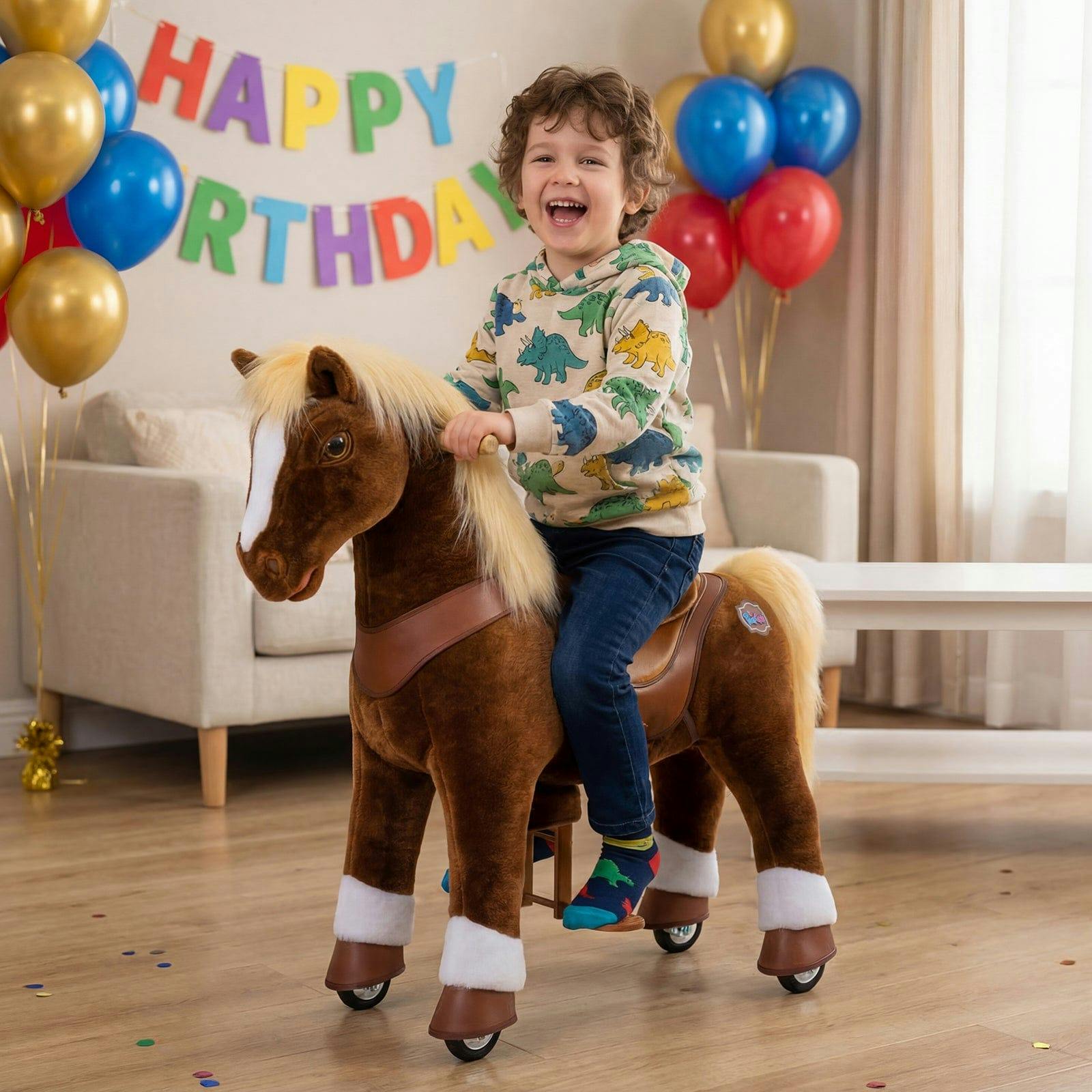 Model Y® Horse Ride-On Toy Age 3–4 – Brown