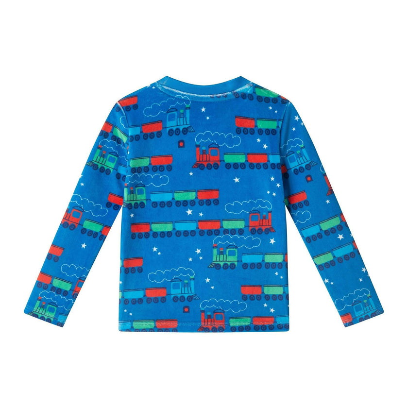 Boys (2-4) Velour Pajama Set | Holiday Express - Blue