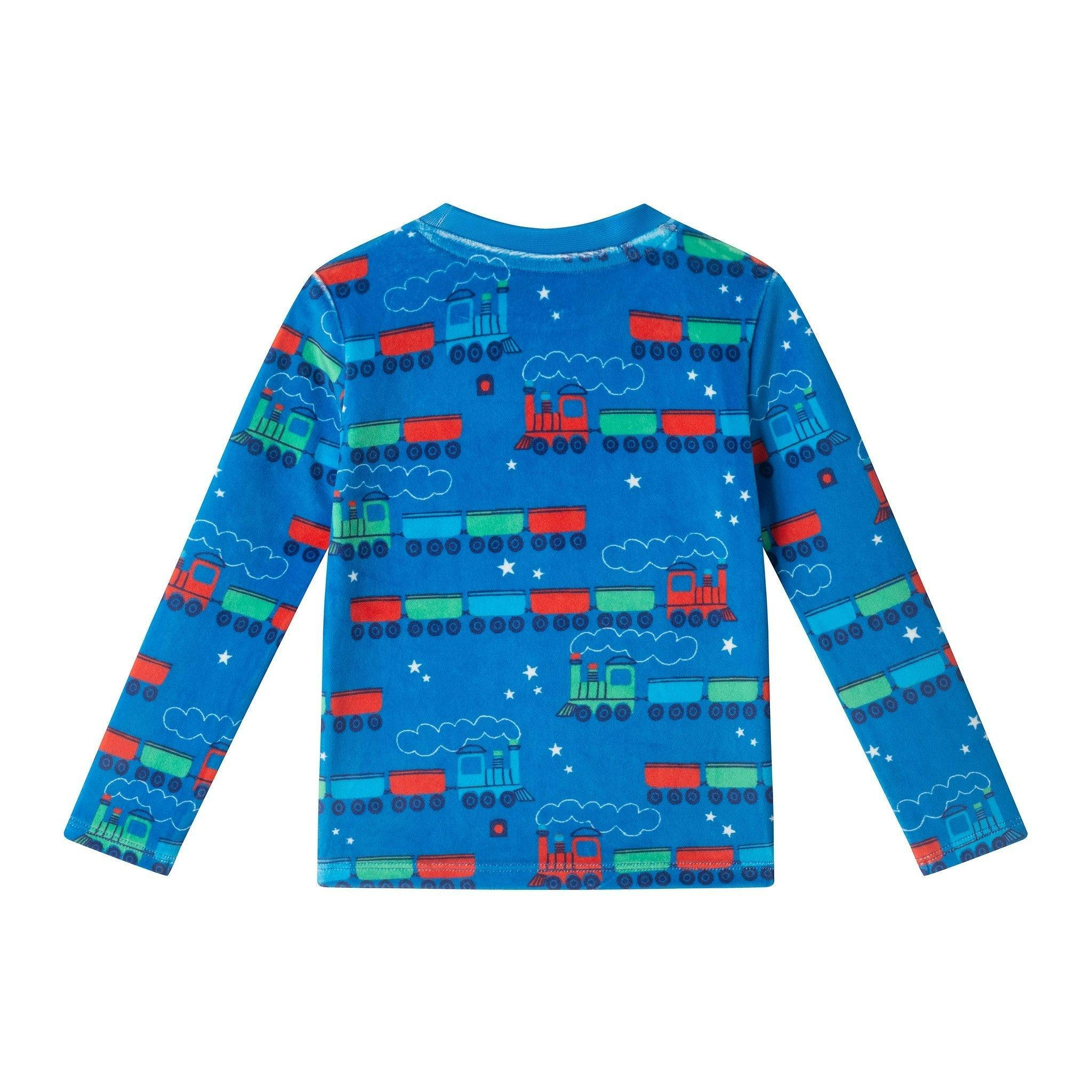 Boys (2-4) Velour Pajama Set | Holiday Express - Blue