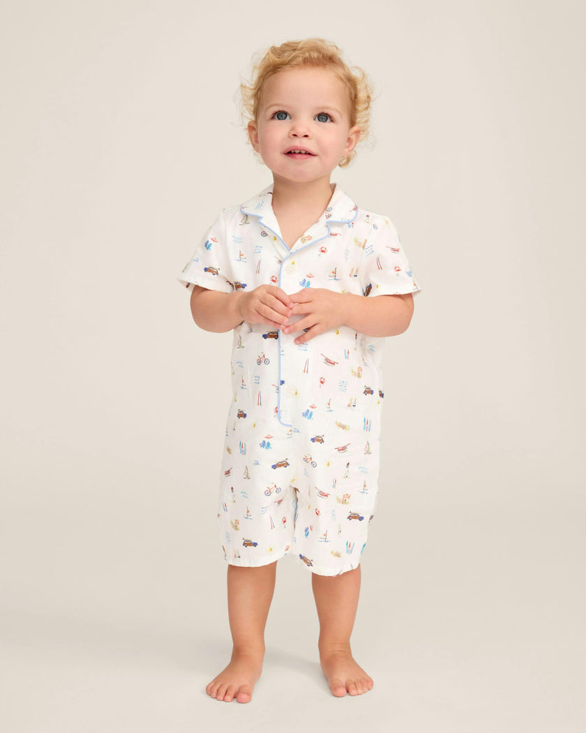 Baby's Twill Summer Romper in Summer Nostalgia