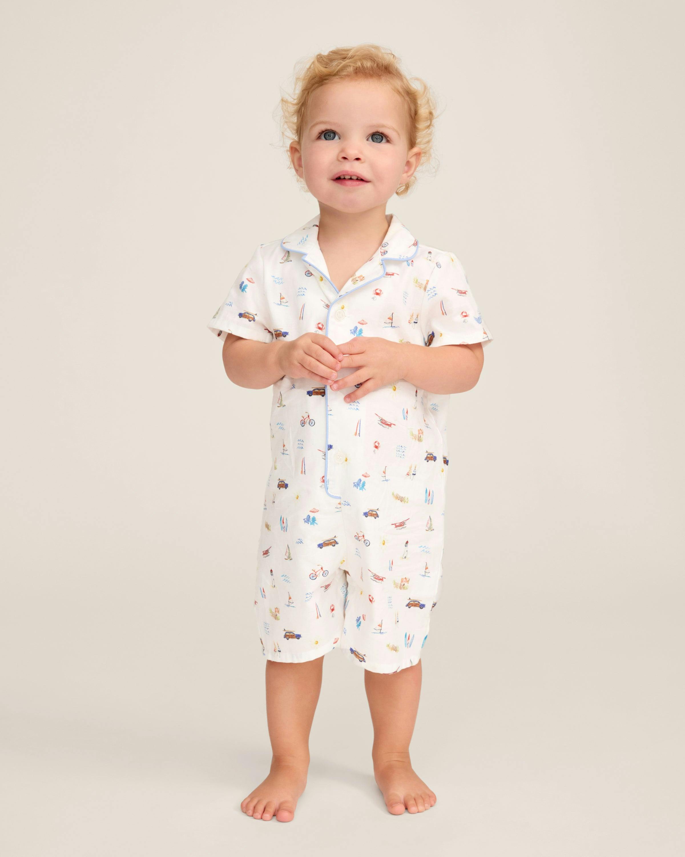 Baby's Twill Summer Romper in Summer Nostalgia