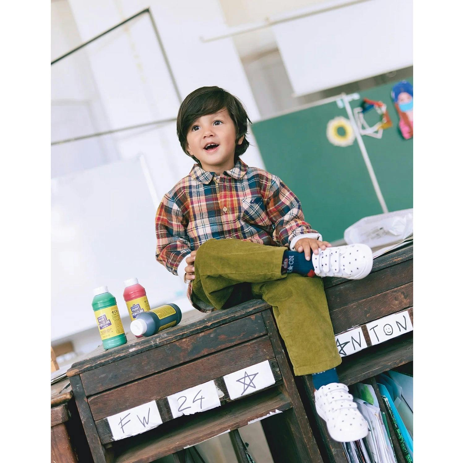 BONTON Autumn Plaid Pan Baby Overshirt
