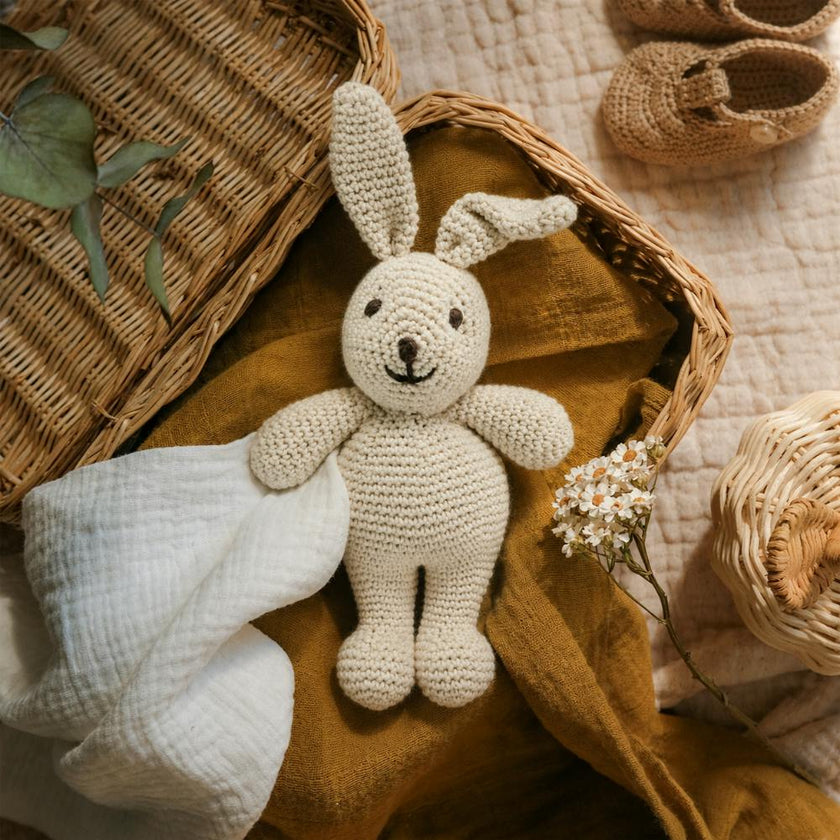 Bunny Plush Lovey 100% organic cotton