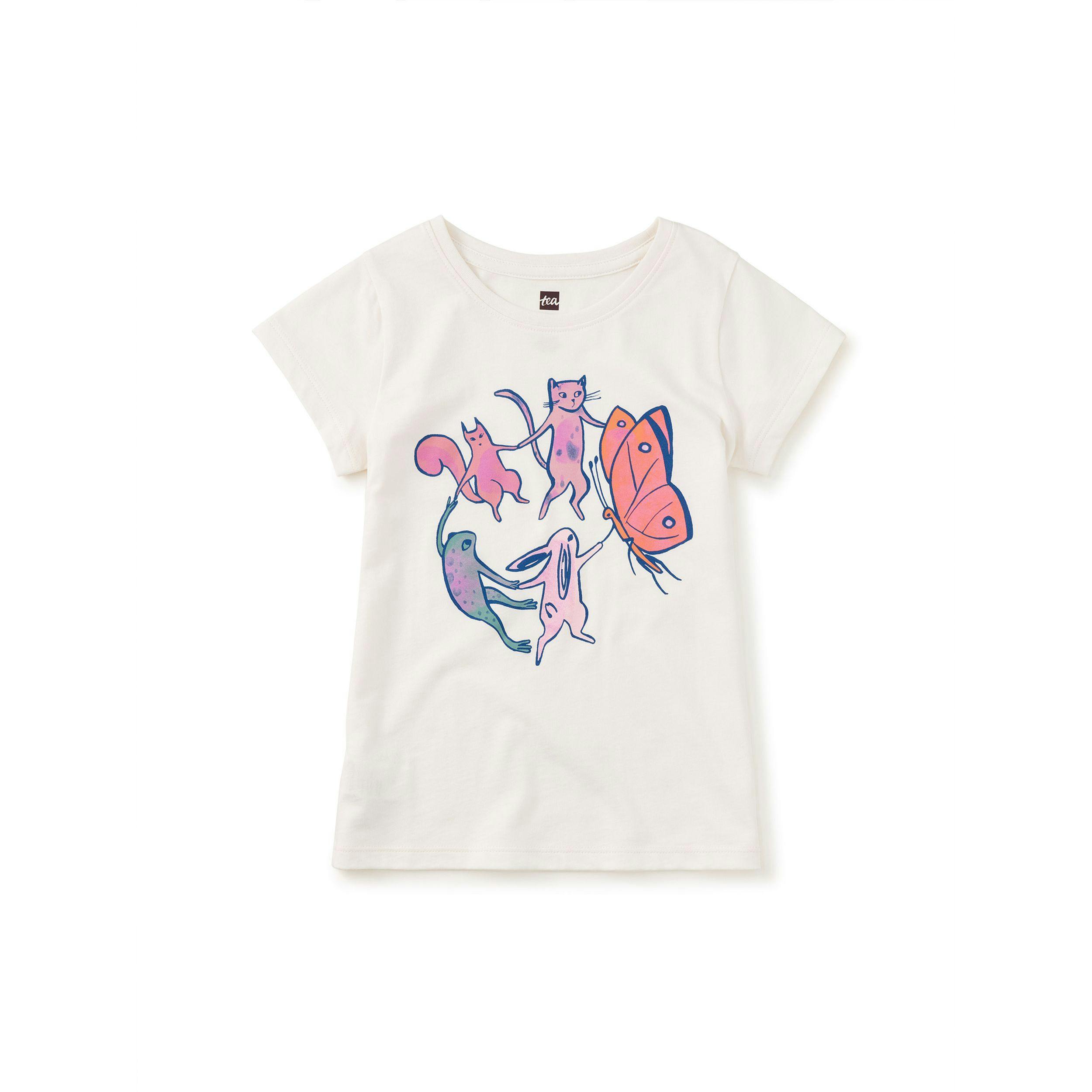 Animal Dance Graphic Tee, Chalk