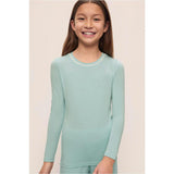 Kids TENCEL™ Modal Unisex Long PJ Set, Blue