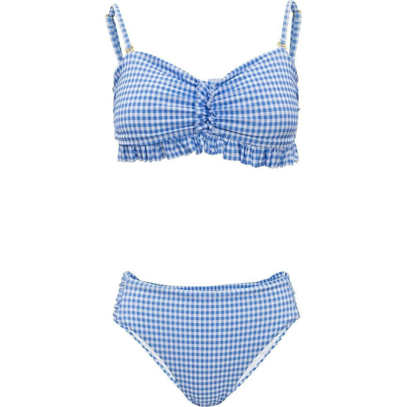 Mid Rise Ruched Bottom in Blakely Gingham