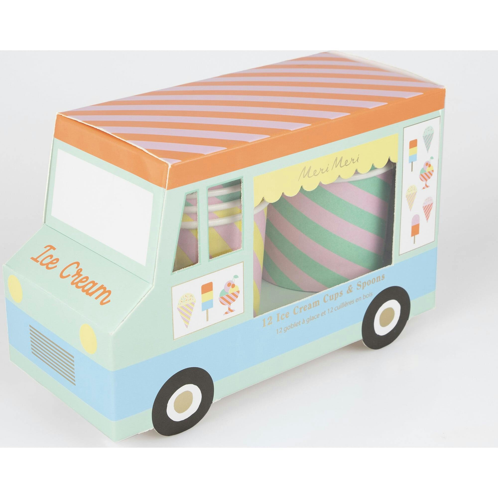 Ice Cream Cups & Spoons