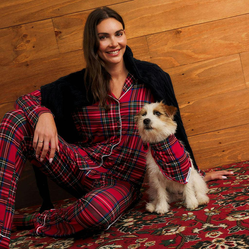 Red Tartan Plaid Dog Bandana